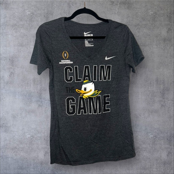 Nike Tops - Nike Dark Gray 'Claim‎ the Game' Tee
